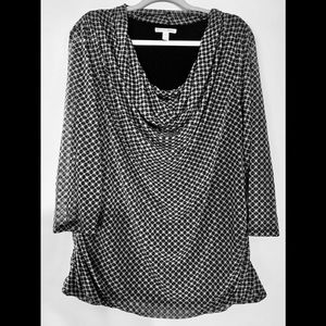 Dana Buchman drape-neck blouse